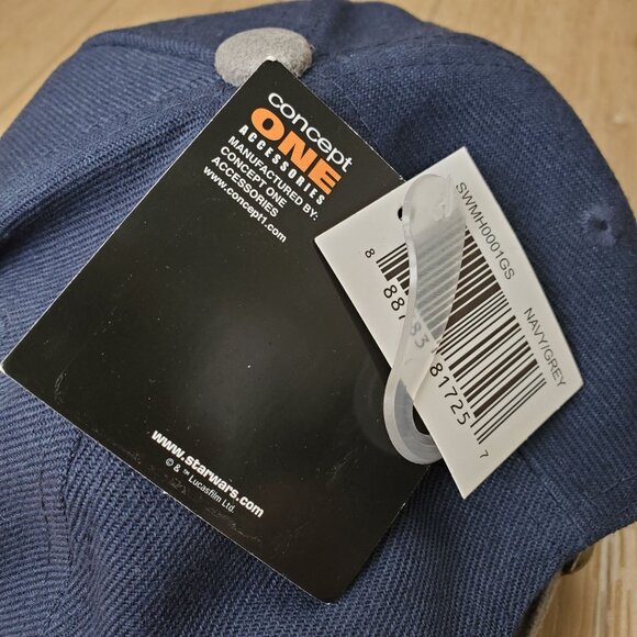 R2D2 Star Wars Concept One Hat Cap Navy & Gray Japan Embroidered Gold NEW NWT - Picture 7 of 13